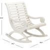 Safavieh PAT7016A Outdoor Collection Sonora Ash Grey Rocking Chair(White)