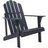 Safavieh PAT7027A Outdoor Collection Topher Teak Adirondack Chair(Black)