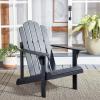 Safavieh PAT7027A Outdoor Collection Topher Teak Adirondack Chair(Black)