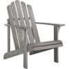 Safavieh PAT7027A Outdoor Collection Topher Teak Adirondack Chair(Grey)