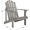 Safavieh PAT7027A Outdoor Collection Topher Teak Adirondack Chair(Grey)