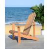Safavieh PAT7027A Outdoor Collection Topher Teak Adirondack Chair(Natural)