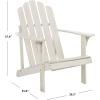 Safavieh PAT7027A Outdoor Collection Topher Teak Adirondack Chair(White)