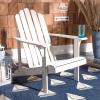 Safavieh PAT7027A Outdoor Collection Topher Teak Adirondack Chair(White)