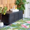 Safavieh PAT7038A Outdoor Collection Elina Teak 47.2″ Cushion Deck Box(Black)