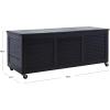 Safavieh PAT7038A Outdoor Collection Elina Teak 47.2″ Cushion Deck Box(Black)