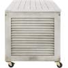 Safavieh PAT7038A Outdoor Collection Elina Teak 47.2″ Cushion Deck Box(Gray)
