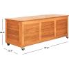 Safavieh PAT7038A Outdoor Collection Elina Teak 47.2″ Cushion Deck Box(Natural)