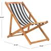 Safavieh PAT7040A SET2 Outdoor Collection Loren Teak(Natural / Black Stripe)