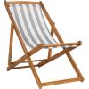 Safavieh PAT7040A SET2 Outdoor Collection Loren Teak(Natural / Grey Stripe)