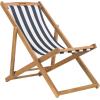 Safavieh PAT7040A SET2 Outdoor Collection Loren Teak(Natural / Navy Stripe)
