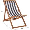 Safavieh PAT7040A SET2 Outdoor Collection Loren Teak(Natural/Thin Navy Strip)