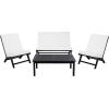 Safavieh PAT7044A Collection Chaston Teak(Black/Beige)