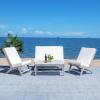 Safavieh PAT7044A Collection Chaston Teak(Grey/Beige)