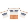 Safavieh PAT7044A Collection Chaston Teak(Natural/Beige Stripe)
