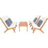 Safavieh PAT7044A Collection Chaston Teak(Natural/Beige Stripe)