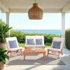 Safavieh PAT7044A Collection Chaston Teak(Natural/Beige Stripe)