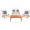 Safavieh PAT7044A Collection Chaston Teak(Natural/Beige Stripe)