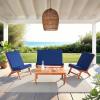 Safavieh PAT7044A Collection Chaston Teak(Natural/Navy)