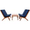Safavieh PAT7044A Collection Chaston Teak(Natural/Navy)