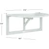 Safavieh PAT7045A Outdoor Collection Owens Natural teak wood Balcony Hanging Half Table(Grey)