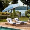 Safavieh PAT8008A Collection Milan Fringe Navy and White 9Ft Crank Outdoor Push Button Tilt Umbrella(Baby Blue/White)