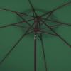 Safavieh PAT8008A Collection Milan Fringe Navy and White 9Ft Crank Outdoor Push Button Tilt Umbrella(Hunter Green)