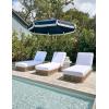 Safavieh PAT8008A Collection Milan Fringe Navy and White 9Ft Crank Outdoor Push Button Tilt Umbrella(Navy/White)