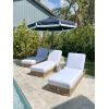 Safavieh PAT8008A Collection Milan Fringe Navy and White 9Ft Crank Outdoor Push Button Tilt Umbrella(Navy/White)