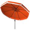 Safavieh PAT8008A Collection Milan Fringe Navy and White 9Ft Crank Outdoor Push Button Tilt Umbrella(Orange)