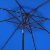 Safavieh PAT8008A Collection Milan Fringe Navy and White 9Ft Crank Outdoor Push Button Tilt Umbrella(Pacific)