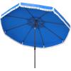 Safavieh PAT8008A Collection Milan Fringe Navy and White 9Ft Crank Outdoor Push Button Tilt Umbrella(Pacific)