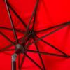 Safavieh PAT8008A Collection Milan Fringe Navy and White 9Ft Crank Outdoor Push Button Tilt Umbrella(Red/White)