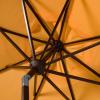 Safavieh PAT8008A Collection Milan Fringe Navy and White 9Ft Crank Outdoor Push Button Tilt Umbrella(Yellow/White)