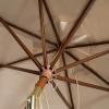 Safavieh PAT8009A Collection Cannes Beige 9Ft Wooden Outdoor Umbrella, 9-Foot(Beige)