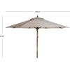 Safavieh PAT8009A Collection Cannes Beige 9Ft Wooden Outdoor Umbrella, 9-Foot(Beige)