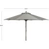 Safavieh PAT8009A Collection Cannes Beige 9Ft Wooden Outdoor Umbrella, 9-Foot(Gray)