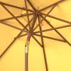 Safavieh PAT8009A Collection Cannes Beige 9Ft Wooden Outdoor Umbrella, 9-Foot(Yellow)