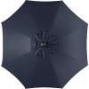 Safavieh PAT8010A Collection Venice Navy and White Single Scallop 9Ft Crank Outdoor Push Button Tilt Umbrella(Navy/White)