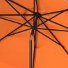 Safavieh PAT8010A Collection Venice Navy and White Single Scallop 9Ft Crank Outdoor Push Button Tilt Umbrella(Orange)