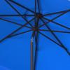 Safavieh PAT8010A Collection Venice Navy and White Single Scallop 9Ft Crank Outdoor Push Button Tilt Umbrella(Pacific)
