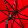 Safavieh PAT8010A Collection Venice Navy and White Single Scallop 9Ft Crank Outdoor Push Button Tilt Umbrella(Red/White)