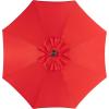 Safavieh PAT8010A Collection Venice Navy and White Single Scallop 9Ft Crank Outdoor Push Button Tilt Umbrella(Red/White)
