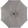 Safavieh PAT8010A Collection Venice Navy and White Single Scallop 9Ft Crank Outdoor Push Button Tilt Umbrella(Taupe/White)