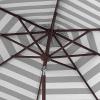 Safavieh PAT8104A Outdoor Iris Fashion Line 11-Foot Round UV Protected Umbrella(Black/White)