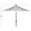 Safavieh PAT8104A Outdoor Iris Fashion Line 11-Foot Round UV Protected Umbrella(Grey/White)