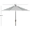 Safavieh PAT8104A Outdoor Iris Fashion Line 11-Foot Round UV Protected Umbrella(Grey/White)