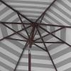 Safavieh PAT8104A Outdoor Iris Fashion Line 11-Foot Round UV Protected Umbrella(Navy/White)