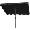 Safavieh PAT8300A Outdoor Zimmerman Navy and White 6’6″ x 10′ Rectangle Market UV Protected Umbrella(Black/White)