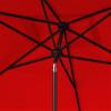 Safavieh PAT8300A Outdoor Zimmerman Navy and White 6’6″ x 10′ Rectangle Market UV Protected Umbrella(Red/White)